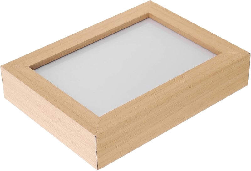 إطار صور دوار بأبعاد 15.5×20×4 سم، مصنوع من الخشب الصلب، مع إمكانية عرض الصور بشكل أفقي أو عمودي، مناسب لديكور المنزل وعرض اللوحات الجدارية - Image 1