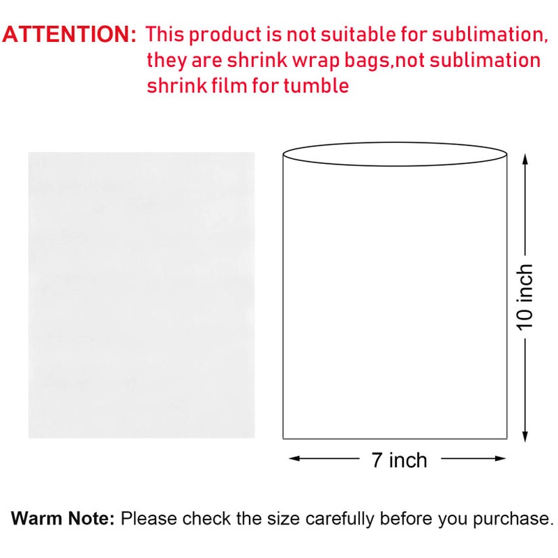 Morepack Shrink Wrap Bags,100 Pcs 7x10 Inches Clear PVC Heat Shrink Wrap for Packaging Book, Film DVD/CD, Candles,Bottles and Homemade DIY Projects - Image 2