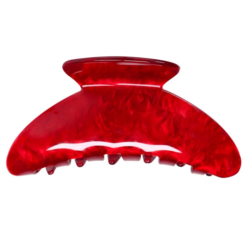 OWIIZI Durable Acetate Hair Clips for Women 4.13" Cute Hair Claw Clips Ponytail Barrette Strong Hold Acrylic Butterfly Jaw Hair Accessories for Girls Long Thick Hair(Red) - Image 2