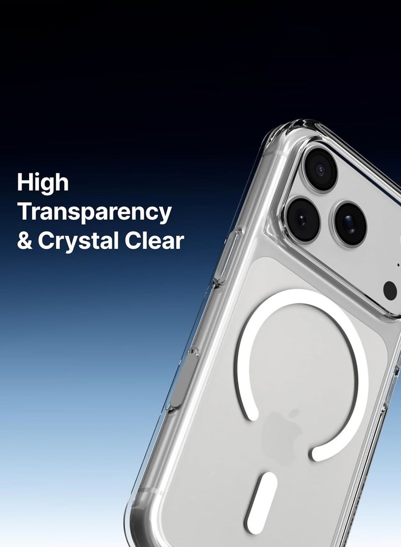 Wtech Apple iPhone 17 Pro 5G 2025 3 in 1 Protection Pack Ultra Clear Shockproof Magsafe Case, E2E Glass Screen Protector and Camera Lens Protector 360 Protection, Easy Installation - Clear/Black - Image 5