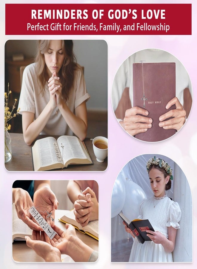 kilofly 3 Pcs Bible Verse Metal Bookmarks Scripture Christian Gifts for Women - Image 4