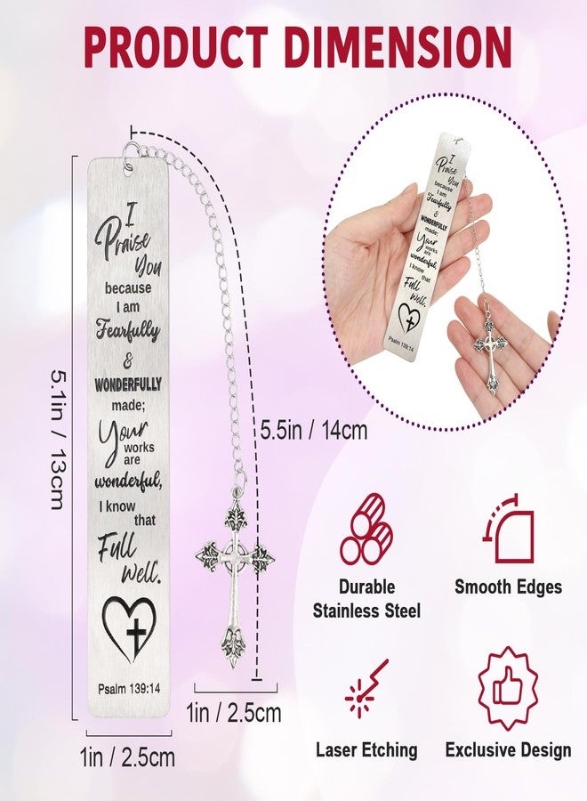 kilofly 3 Pcs Bible Verse Metal Bookmarks Scripture Christian Gifts for Women - Image 2
