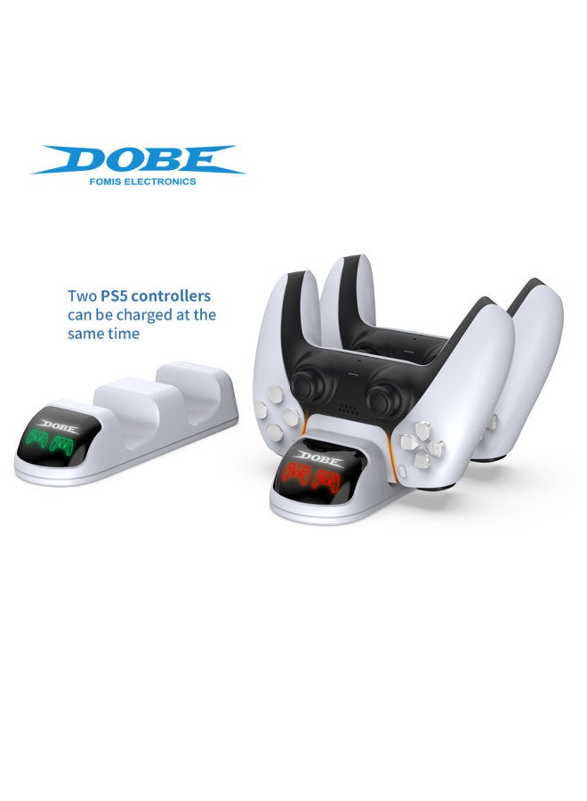 PS5 Wireless Handle Double Seat Charger PS5 Handle Double Seat Charger PS5 Gamepad Charger With LED Light-Product Color:TP5-0507
