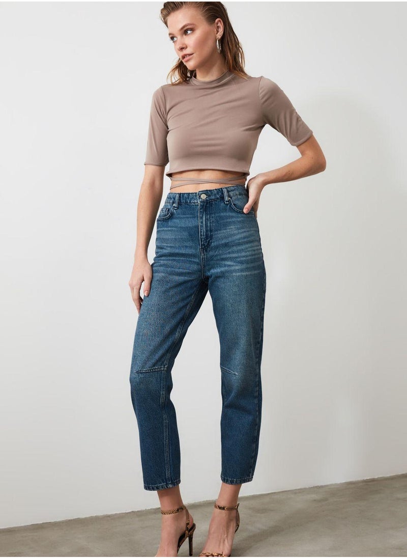 trendyol High Waist Straight Jeans  - Image 1
