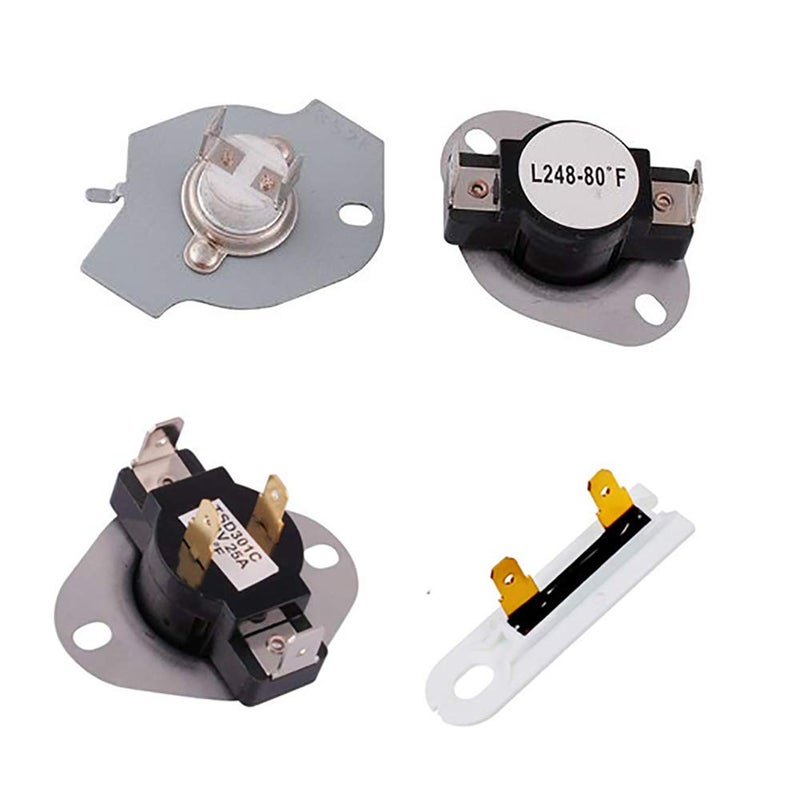 279769 مجموعة قطع غيار حرارية للمجفف 3387134 ترموستات المجفف و 3392519 fuse حراري للمجفف ل Whirlpool Kenmore Maytag يستبدل 3977394 3390291 PS345113 AP6008325