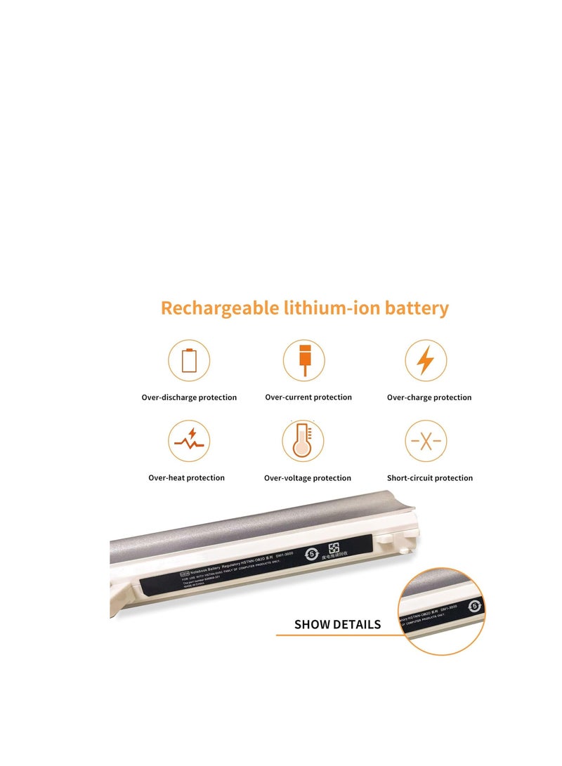 Terabyte GB06 HSTNN-OB2D HSTNN-YB2D Laptop Battery Compatible with HP Pavilion DM1-3000 DM1-3200 3000AU 3001AU 3018AU 3135EF 3101EA 3060LA Series(10.8V 56Wh 5200mAh) - Image 3