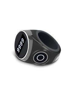 Accurate Tasbeeh Ring Automatic Counting, Muslim Smart Counter with Three Sizes Adjustment, Rechargeable Waterproof Electronic Counter, Perfect for Daily Prayers and Religious Ceremonies, Black