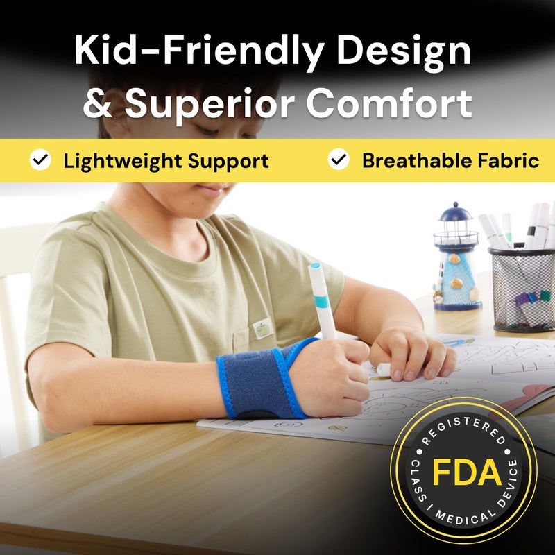 BraceUP Adjustable Kids Wrist Brace- Youth Wrist Support, Kids Wrist Splint, Child Wrist Brace for Sports and Daily Use, Boys and Girls (Height 3â€™3â€-4â€™7â€, 100-140 cm) - Image 3