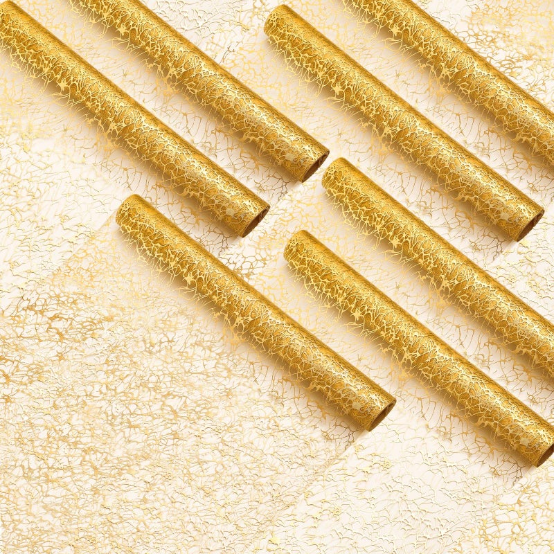 Chumia Chumia 12 Pieces Gold Table Runner 12 x 85 Inch Sequin Glitter Table Runner Roll Metallic Thin Mesh Fabric Decor for Party Wedding Shower Birthday Baby Shower Party Supplies