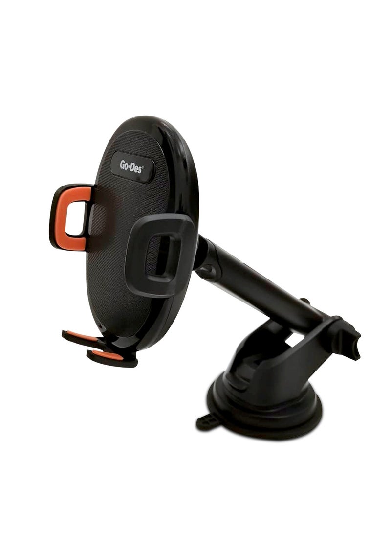 GO-DES 2 In 1 Mini Foldable Car Mount Mobile Phone Holder-Go-Des GD-HD753 - Image 2