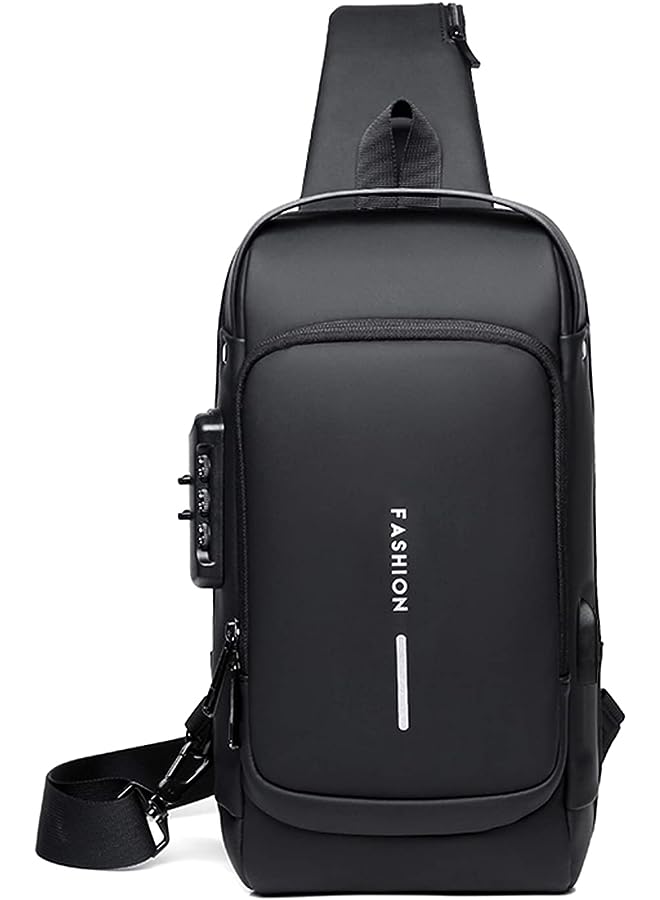 FANDARE Anti-theft Sling Bag Business Men Bag Chest Crossbody bags with USB Charging Port Waterproof Small Backpack for Outdoor Work Hiking Running Sport Travel Bag - Image 1