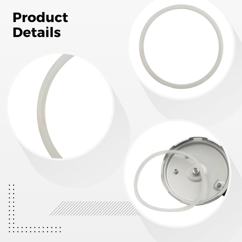 Pressure Cooker Gasket Replacement, 2 Pcs Gasket Set, 20 Cm Diameter, Hardy Rubber Sealing Rings, Suits Stainless Steel Pressure Cookers, Universal for Home - Image 4