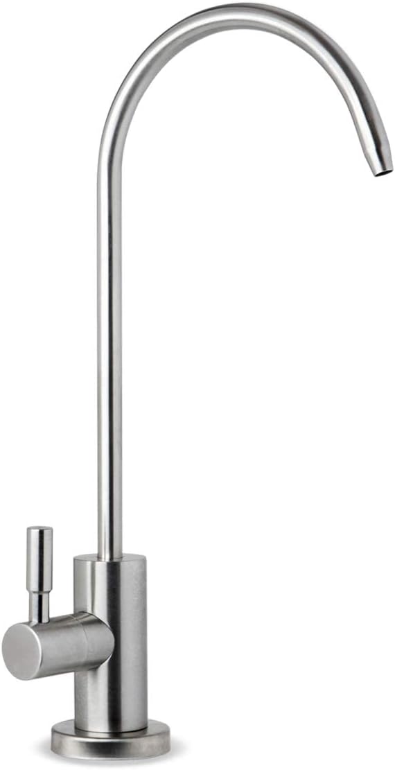 iSpring صنبور عكس الأسموزيس من iSpring GA1SS من الفولاذ المقاوم للصدأ ثقيل الوزن خالي من الرصاص لأنظمة تنقية مياه RO بتشطيب نيكل مصقول 100 خالي من الرصاص - Image 1