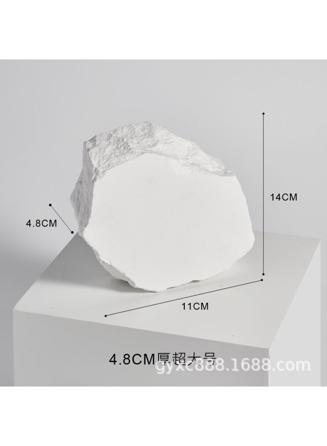 Nordic Style White Irregular Plaster Photography Ornaments Props Jewelry Products Shooting Photo Background - Image 1