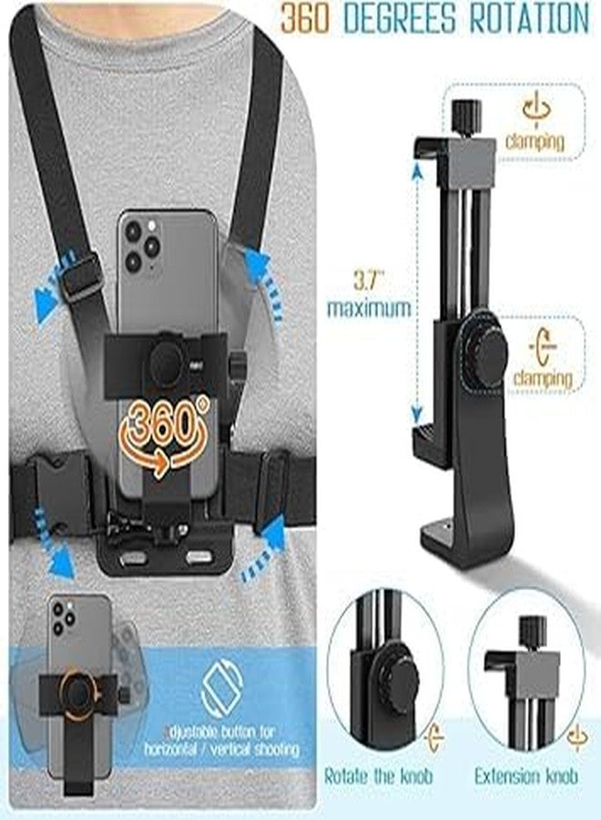 SUPERNIC Universal Phone Chest Mount Harness, Adjustable Smartphone Holder, Black - Image 4