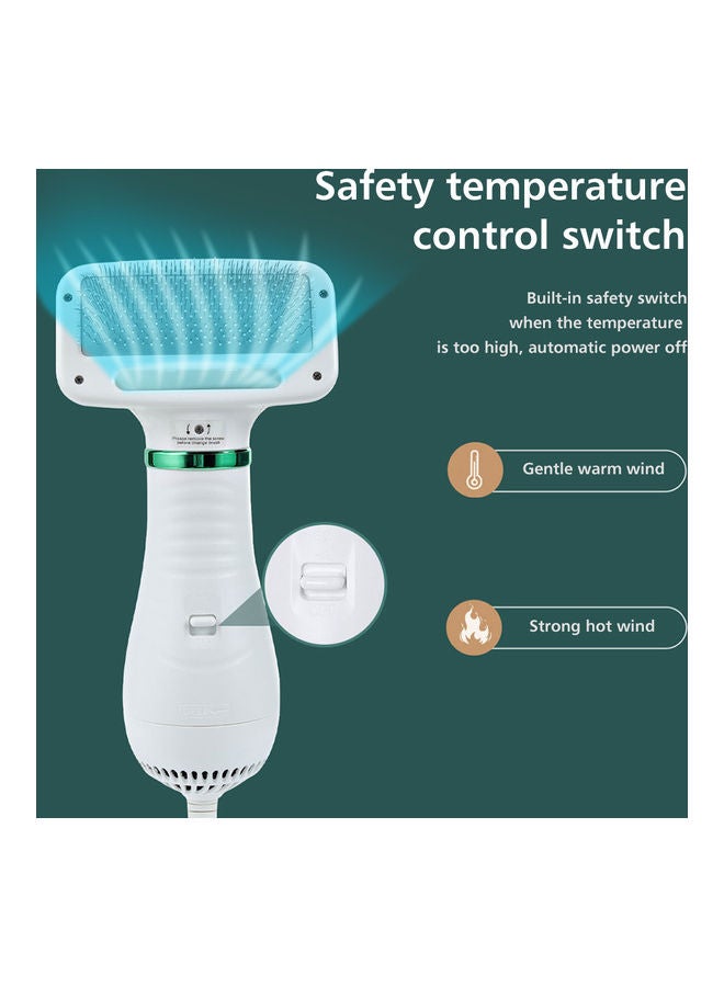 Pet Grooming Hair Dryer Blower with Slicker Brush White 32.60 x 7.70 x 14.70cm - Image 5