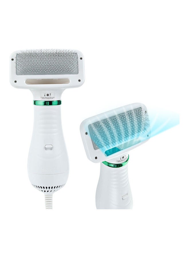 Pet Grooming Hair Dryer Blower with Slicker Brush White 32.60 x 7.70 x 14.70cm - Image 1
