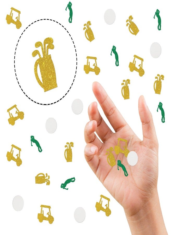 INNORU Golf Confetti Glitter, Baby Shower Table Decor, Sport Birthday, Gender Reveal Scatter Confetti, Golf Retirement Table Decorations, 120pcs - Image 3