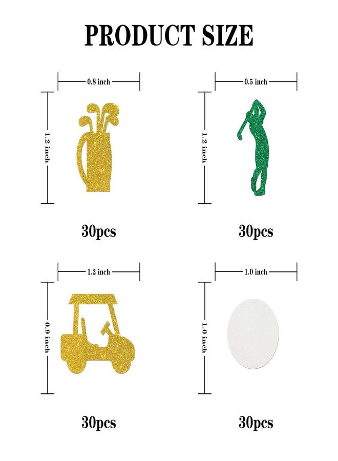 INNORU Golf Confetti Glitter, Baby Shower Table Decor, Sport Birthday, Gender Reveal Scatter Confetti, Golf Retirement Table Decorations, 120pcs - Image 2