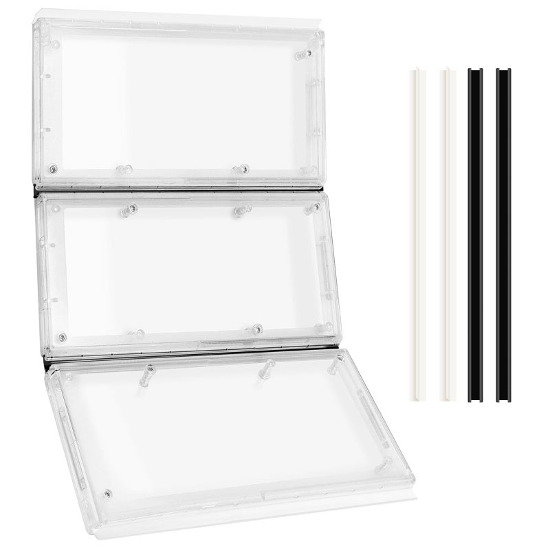 AirVows 3-Panel Airseal Pet Door Replacement Flap,4 Durable Spare Rubber Strips,Compatible with Ideal Pet Product 10.25"x15.75" Extra Large Pet Door,Easy Installation - Image 1