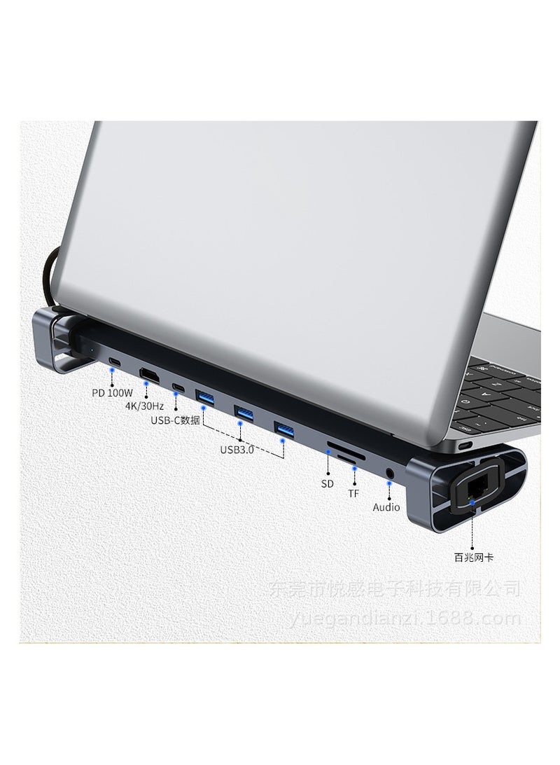 AROAQ Extender laptop base computer folding stand ten in one type c expansion dock 10in1 - Image 2
