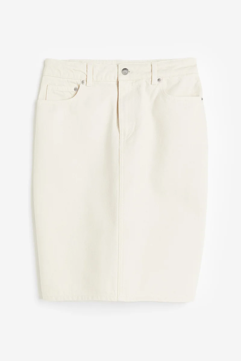 اتش اند ام تنورة بنسيل من الدنيم