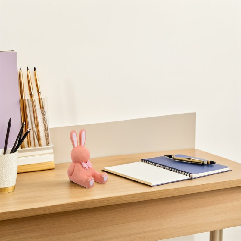 2pcs Bunny Phone Stand for Desk: Cute Mobile Holder Decorative Animal Phone Stand Decors for Office and Home Use - Image 3