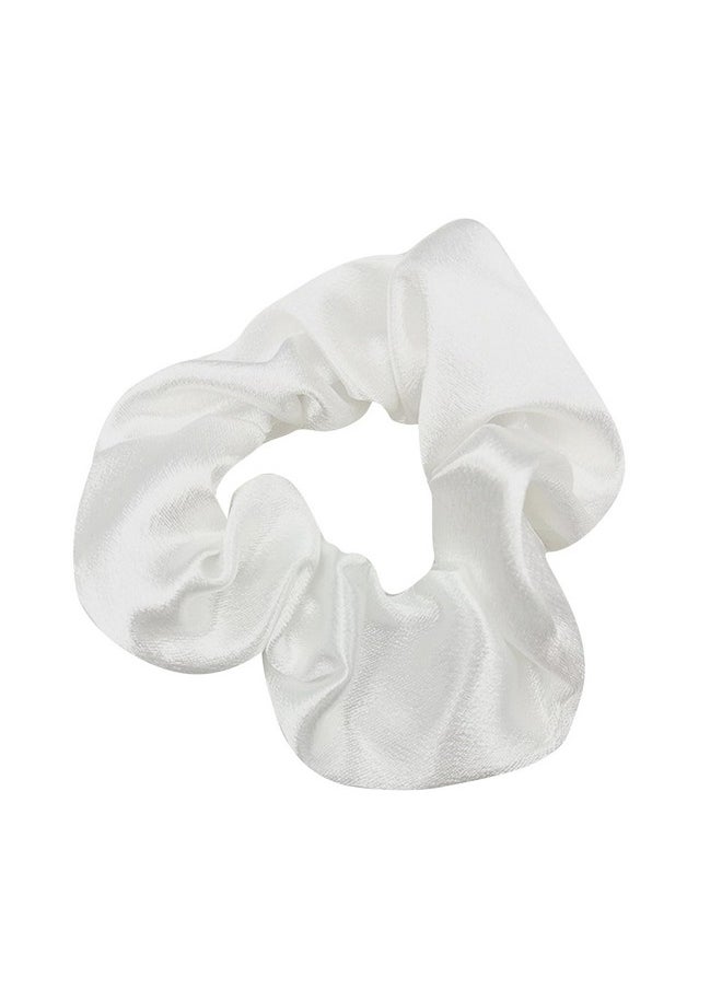 KOOMAGIC - 7 Pcs Satin Sleep Hair Scrunchies Pillow Hair Ties Silky School Elastic Hair Bobbles Soft Wrist Scrunchies Ponytail Holders Curly Hair Accessories For Women Girls (White) - Image 1