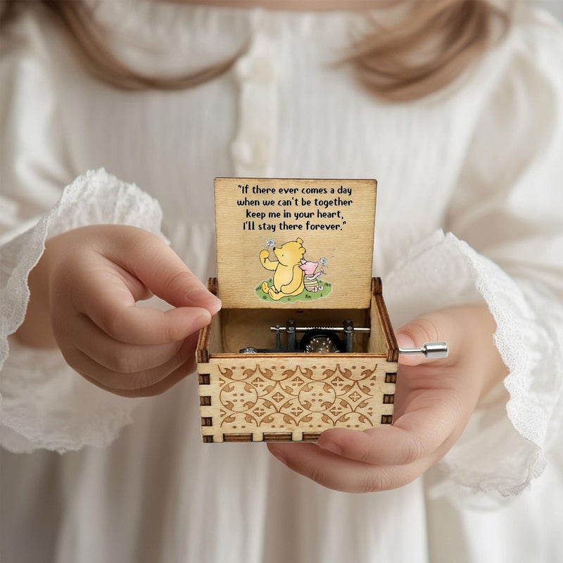 Litenx Best Friend Wood Music Box Gifts for Women, for Christmas Birthday, If There Ever Comes a Day. - Image 2