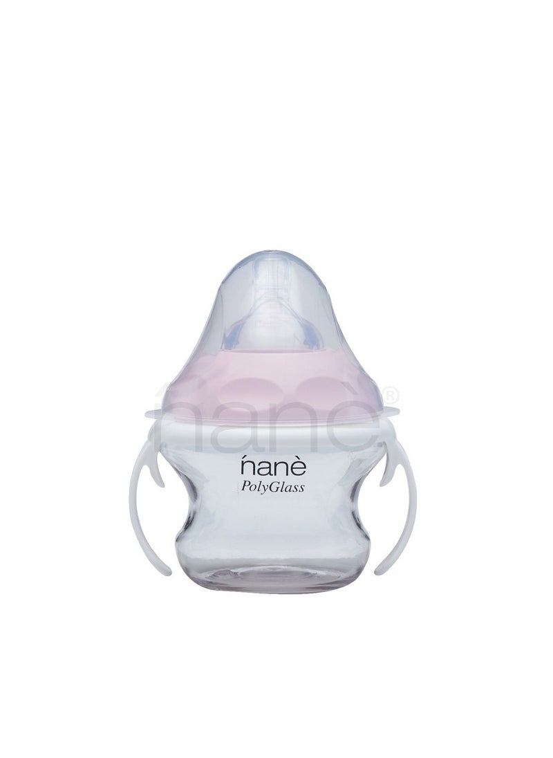 Japlo - Japlo Easy Hold Wide Neck Baby Feeding Bottle with Anti Colic BPA Free Silicone Teat 160ml - Pink - Image 1