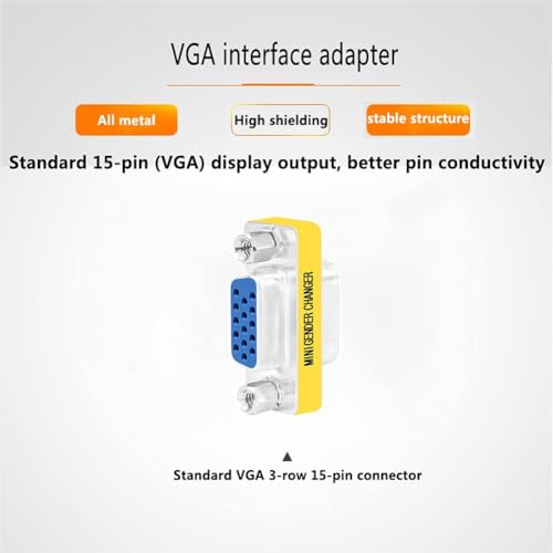 FEDUS VGA Jointer Coupler Joiner Extender 15 Pin Female to Female Coupler Cable Extender Female Both Side Female to Female Gender Changer - Image 2