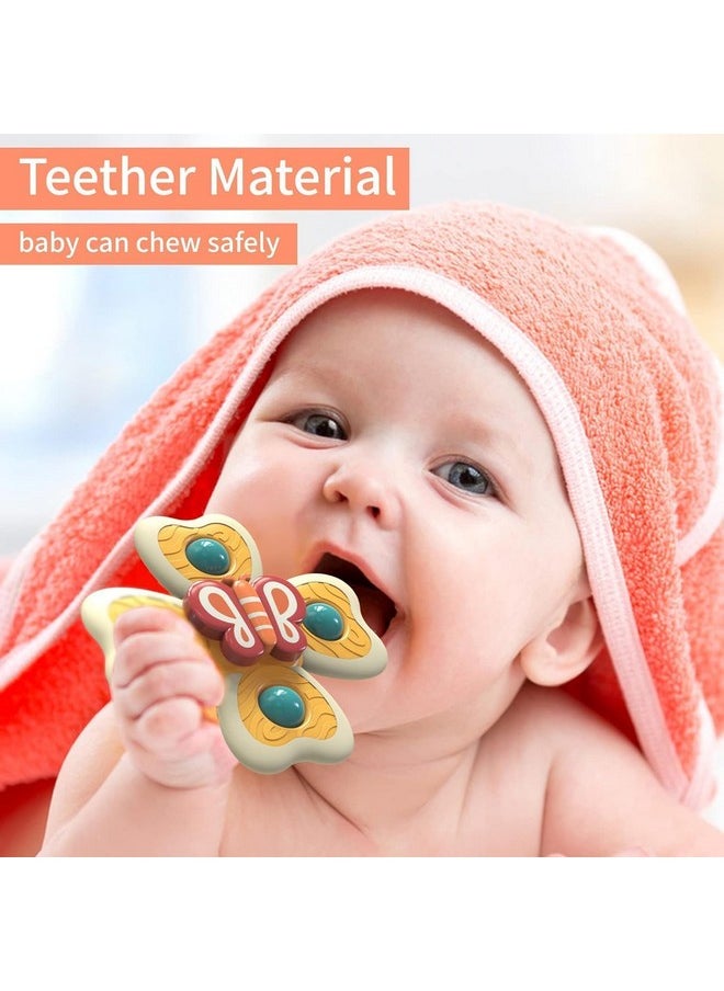 Supreme Deals Umadiya® Baby Bath Toys Spinner Toy 3 Pcs Spinners For Baby Toddlers Boys Girls Waterproof Suction Cup Spinning Top Rotating Montessori Learning Toy Sticks To Smooth Surface Return Gift For Kids  - Image 5