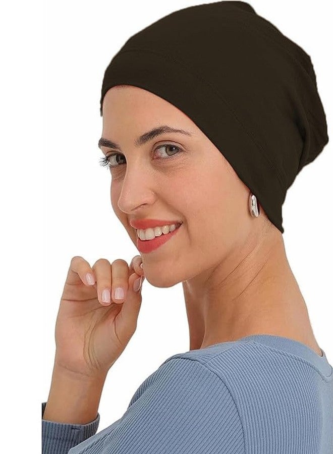 BISMAADH Unisex Sleep Cap, Bamboo and Cotton, Created for Chemo, Alopecia, Hair Loss, Essential Chemo Headwear Hijab Scarf Black - Image 1