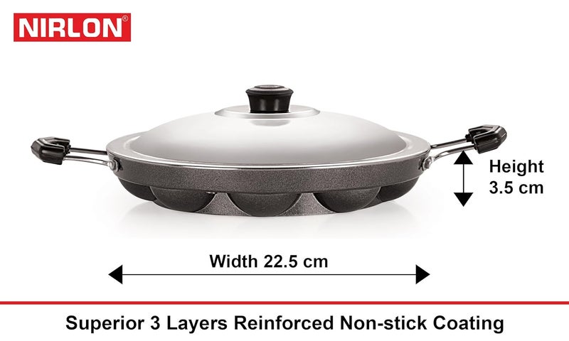 Nirlon Nirlon NonStick Aluminium Cookware Set 4Pieces Red CT_DKDB_APPAM_FT10 CT12_DKDB_AP12_FT10  - Image 4