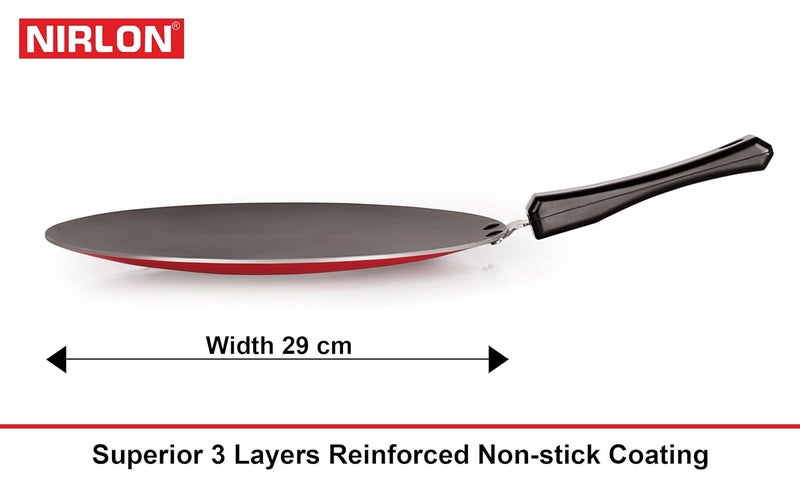 Nirlon Nirlon NonStick Aluminium Cookware Set 4Pieces Red CT_DKDB_APPAM_FT10 CT12_DKDB_AP12_FT10  - Image 2