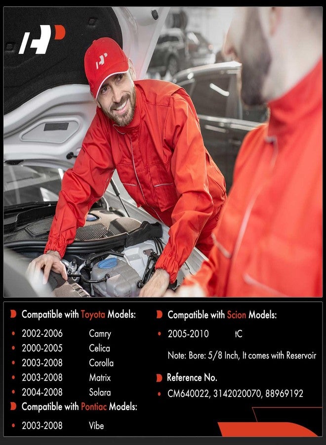 A-Premium Clutch Master Cylinder without Reservoir Compatible with Toyota Camry 2002-2006, Corolla 2003-2008, Matrix 2003-2008, Celica 2000-2005, Solara 2004-2008 & Scion tC 2005-2010 & Pontiac Vibe - Image 2