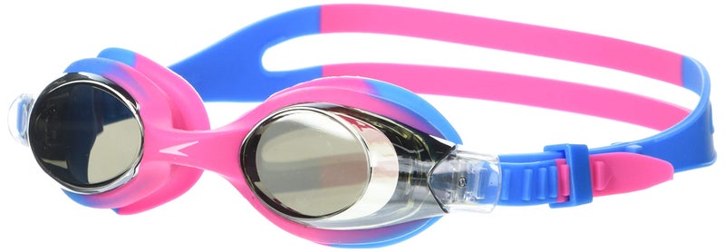 speedo نظارات سباحة للأطفال من سبيدو للجنسين سكوغل للأعمار 3-8 أزرق وردي رمادي مقاس واحد