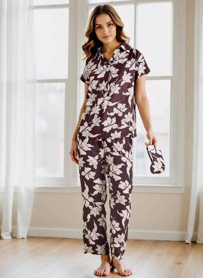 Splash FAV Floral Print Pyjama Set