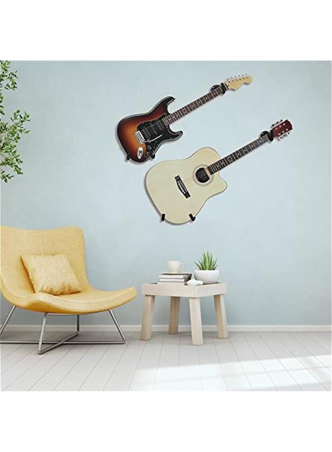 بيوينتي Guitar Wall Mount Acoustic/Electric/Classical Guitar, Ukulele, Banjo and Mandolin Wall Hanger Slat Wall Horizontal Guitar Holder Bass Stand Rack Hook - Image 3