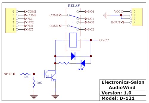 ELECTRONICS-SALON DPDT Signal Relay Module, 12Vdc, RY12W-K Relay. Has Assembled. - Image 4