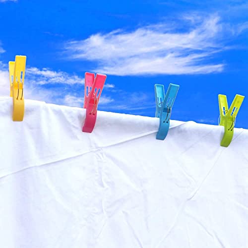 Prokart Cloth Clips for Drying Clothes Plastic Clips Big Size Plastic Pegs for Hanging Drying Clothing on Strings Multipupose Heavy Duty Multicolor Pack of 24 Pieces - Image 3