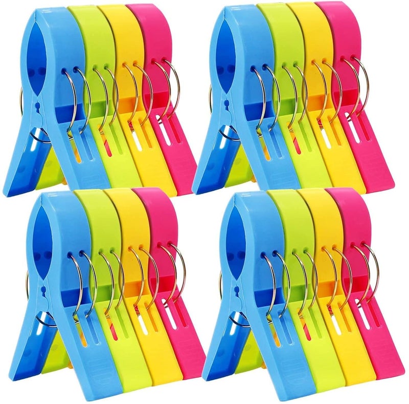 Prokart Cloth Clips for Drying Clothes Plastic Clips Big Size Plastic Pegs for Hanging Drying Clothing on Strings Multipupose Heavy Duty Multicolor Pack of 24 Pieces - Image 1