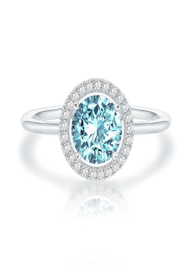 PAVOI Crystal 14K White Gold Plated Birthstone Rings for Women, White Gold - Image 1
