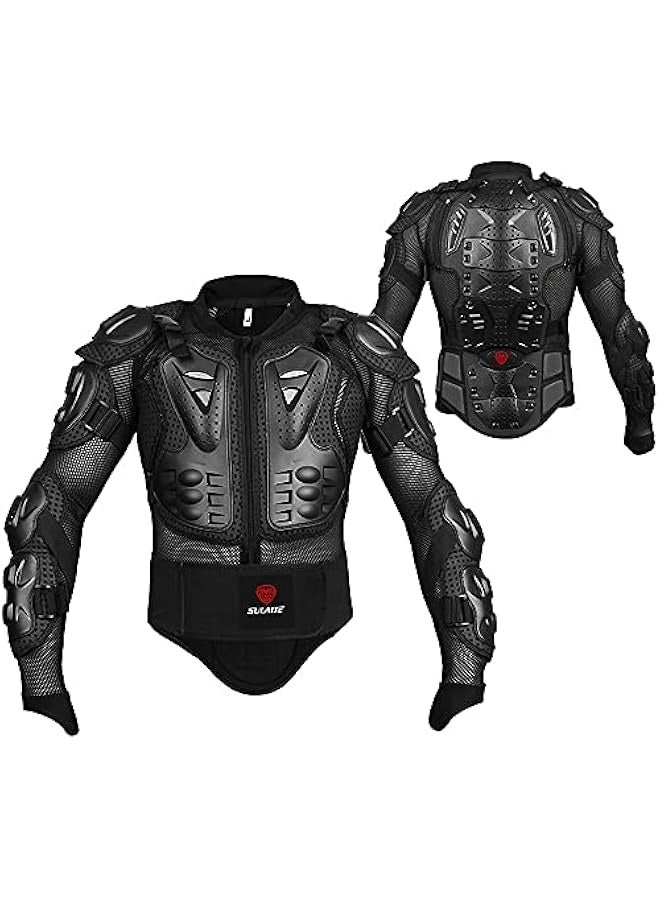 سولايت سترة درع، سترة حماية للدراجات النارية للرجال، ملابس رياضية لسباق الدراجات الجبلية، حامي كامل للجسم للذراع والصدر والعمود الفقري. - Image 1