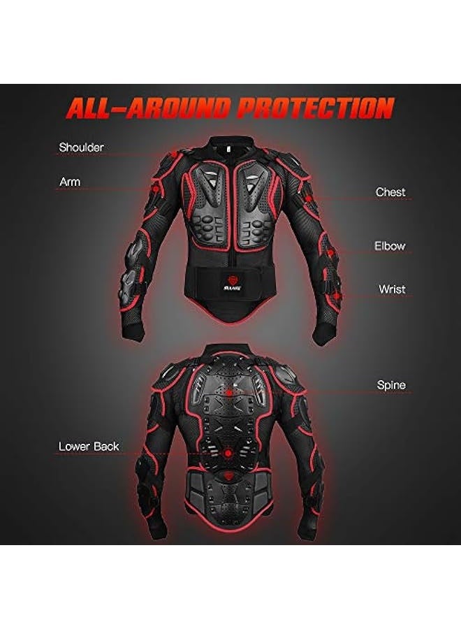 سولايت سترة درع، سترة حماية للدراجات النارية للرجال، ملابس رياضية لسباق الدراجات الجبلية، حامي كامل للجسم للذراع والصدر والعمود الفقري. - Image 5