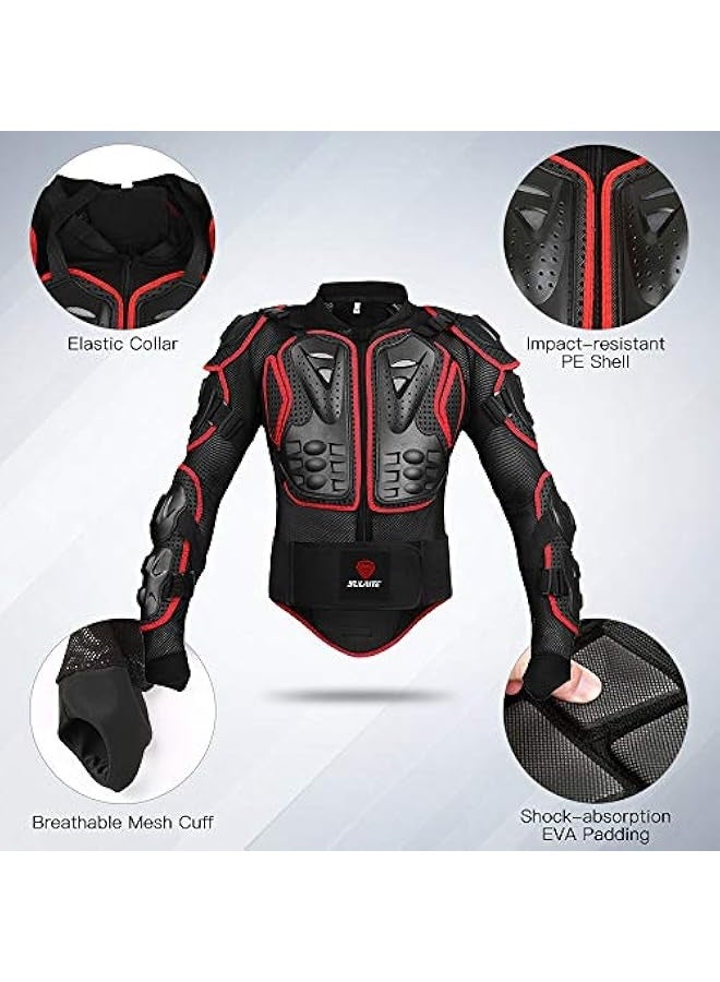 سولايت سترة درع، سترة حماية للدراجات النارية للرجال، ملابس رياضية لسباق الدراجات الجبلية، حامي كامل للجسم للذراع والصدر والعمود الفقري. - Image 3