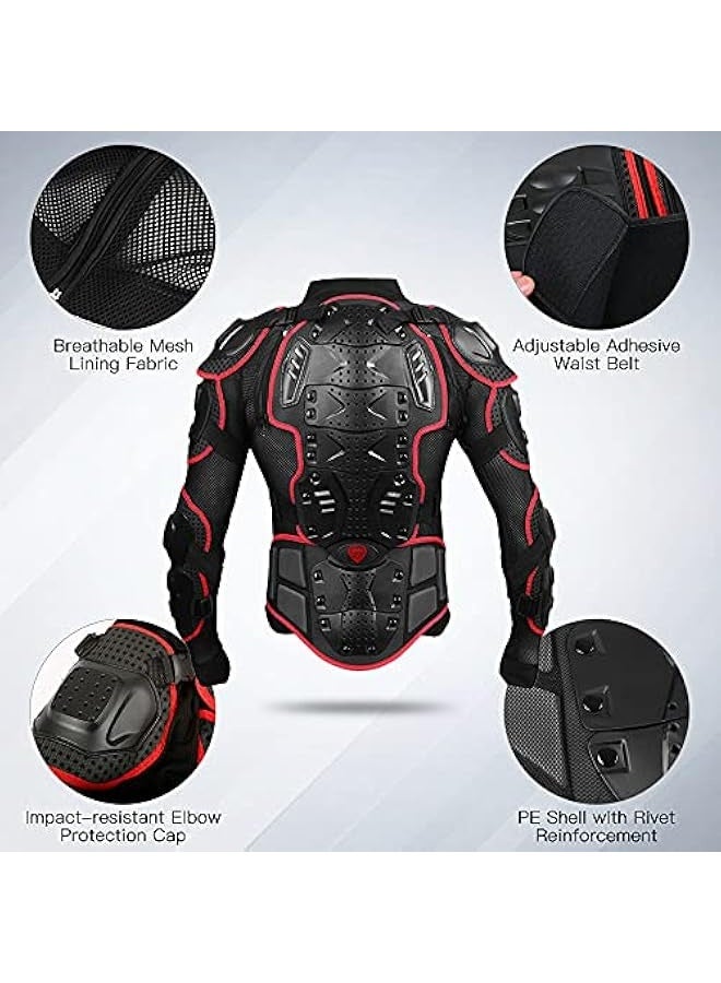 سولايت سترة درع، سترة حماية للدراجات النارية للرجال، ملابس رياضية لسباق الدراجات الجبلية، حامي كامل للجسم للذراع والصدر والعمود الفقري. - Image 4