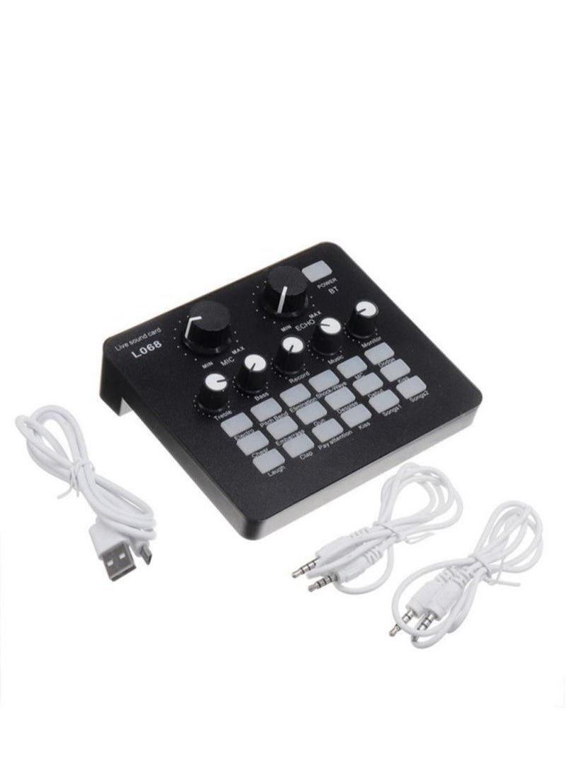 ELTRAZONE "Immerse Yourself in Crystal Clear Audio: L068 Sound Card with Microphone Set for Ultimate Sound Quality and Recording Precision" - Image 3