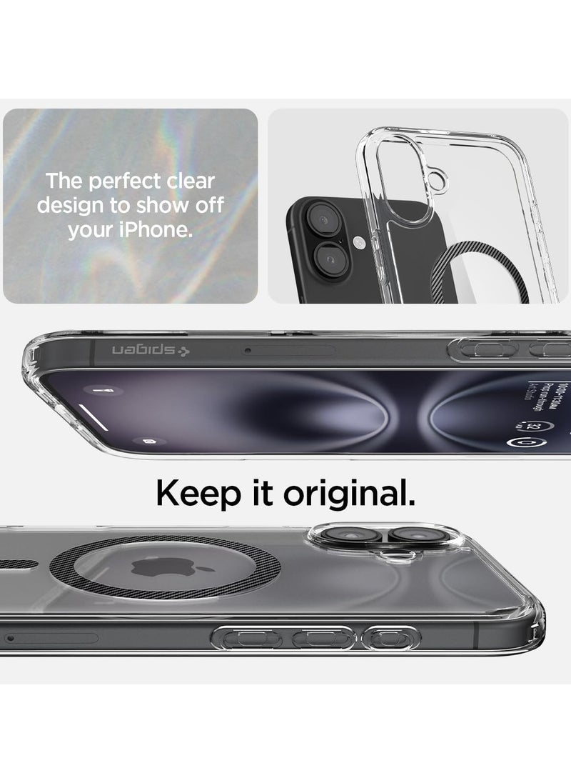 Spigen Ultra Hybrid MagFit for iPhone 16 Plus Case Cover with MagSafe (2024) - Carbon Fiber  - Image 3