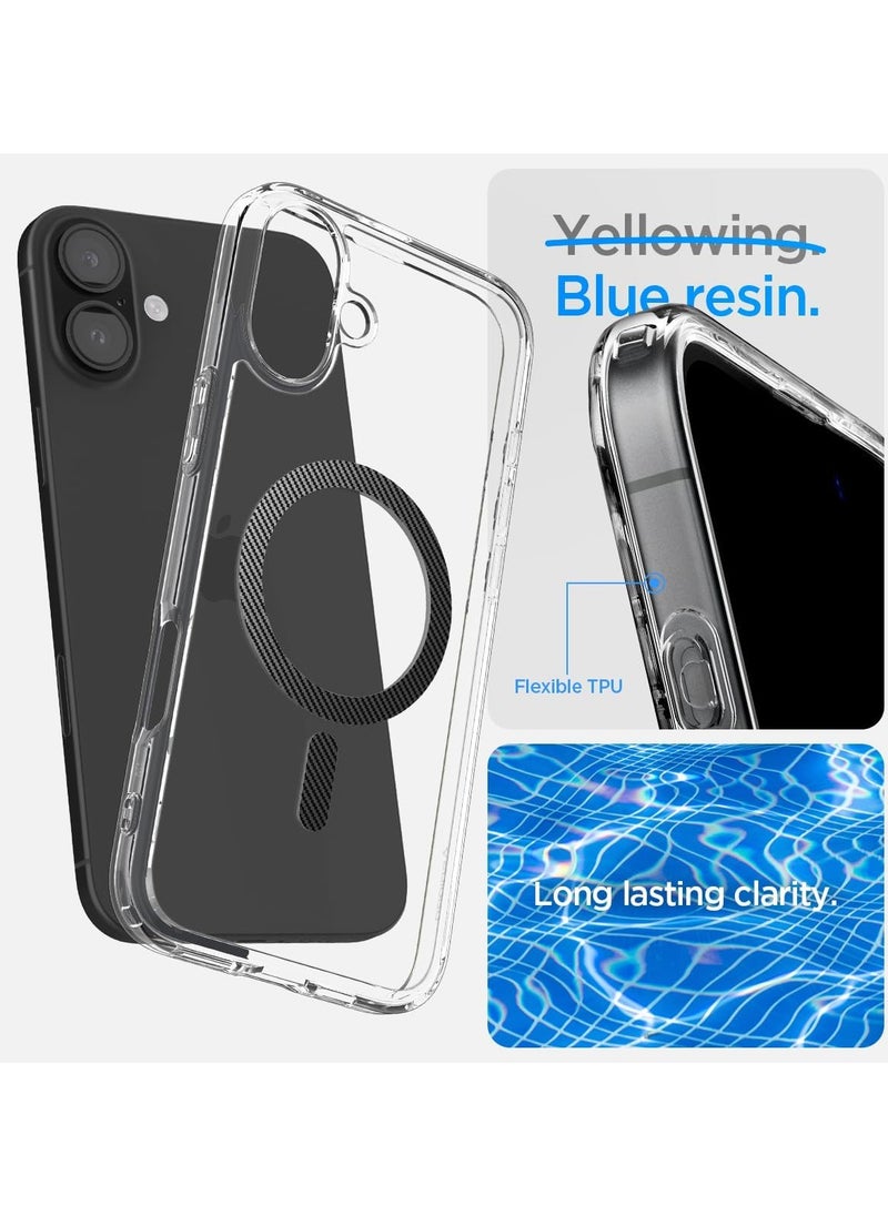 Spigen Ultra Hybrid MagFit for iPhone 16 Plus Case Cover with MagSafe (2024) - Carbon Fiber  - Image 4